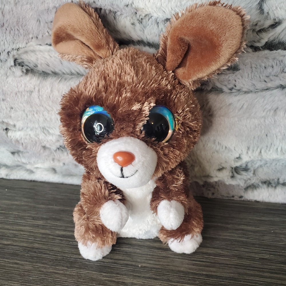Lumo Stars Serephina Brown ULTRA LUXE Brown Plush Bunny Rabbit Sparkle Eyes 6"